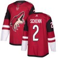Arizona Coyotes #2 Luke Schenn Premier Burgundy Red Home NHL Jersey