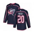 Columbus Blue Jackets #20 Riley Nash Premier Navy Blue Home NHL Jersey