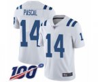 Indianapolis Colts #14 Zach Pascal White Vapor Untouchable Limited Player 100th Season Football Jersey