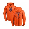 New York Mets #7 Jose Reyes Orange RBI Pullover Hoodie