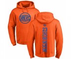 New York Knicks #23 Mitchell Robinson Orange One Color Backer Pullover Hoodie
