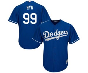 Los Angeles Dodgers #99 Hyun-Jin Ryu Authentic Royal Blue Alternate Cool Base Baseball Jersey