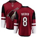 Arizona Coyotes #8 Tobias Rieder Fanatics Branded Burgundy Red Home Breakaway NHL Jersey