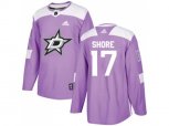 Dallas Stars #17 Devin Shore Purple Authentic Fights Cancer Stitched NHL Jersey