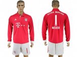 Bayern Munchen #1 Neuer Home Long Sleeves Soccer Club Jersey