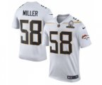 Denver Broncos #58 Von Miller Elite White Team Rice 2016 Pro Bowl Football Jersey