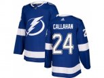 Tampa Bay Lightning #24 Ryan Callahan Blue Home Authentic Stitched NHL Jerseyey