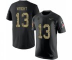 Carolina Panthers #13 Jarius Wright Black Camo Salute to Service T-Shirt