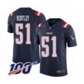 New England Patriots #51 JaWhaun Bentley Limited Navy Blue Rush Vapor Untouchable 100th Season Football Jersey