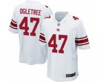 New York Giants #47 Alec Ogletree Game White Football Jersey