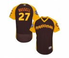 Chicago Cubs #27 Addison Russell Brown 2016 All-Star National League BP Authentic Collection Flex Base MLB Jersey