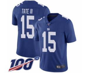 New York Giants #15 Golden Tate III Royal Blue Team Color Vapor Untouchable Limited Player 100th Season Football Jersey