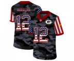 Green Bay Packers #12 Rodgers 2020 USA Camo Salute to Service Limited Jersey