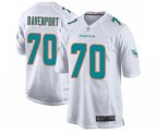 Miami Dolphins #70 Julie'n Davenport Game White Football Jersey
