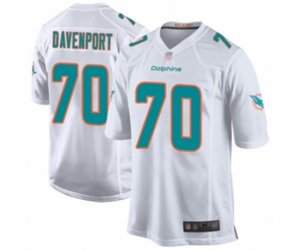 Miami Dolphins #70 Julie\'n Davenport Game White Football Jersey