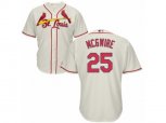 St. Louis Cardinals #25 Mark McGwire Authentic Cream Alternate Cool Base MLB Jersey