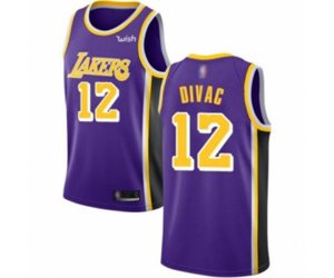 Los Angeles Lakers #12 Vlade Divac Authentic Purple Basketball Jerseys - Icon Edition