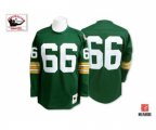 Green Bay Packers #66 Ray Nitschke Authentic Green Throwback Football Jersey