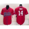 Buffalo Bills #14 Stefon Diggs Red Stitched Cool Base Nike Baseball Jersey