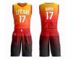 Utah Jazz #17 Ed Davis Swingman Orange Basketball Suit Jersey - City Edition