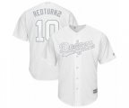 Los Angeles Dodgers #10 Justin Turner Redturn2 Authentic White 2019 Players Weekend Baseball Jersey