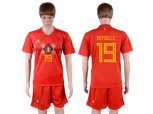 Belgium #19 Dembele Red Soccer Country Jersey