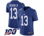 New York Giants #13 Odell Beckham Jr Royal Blue Team Color Vapor Untouchable Limited Player 100th Season Football Jersey