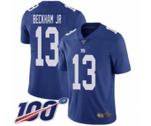 New York Giants #13 Odell Beckham Jr Royal Blue Team Color Vapor Untouchable Limited Player 100th Season Football Jersey