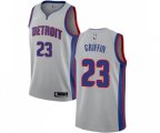 Detroit Pistons #23 Blake Griffin Authentic Silver Basketball Jersey Statement Edition