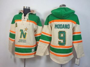 nhl jerseys dallas stars #9 modano green-cream[pullover hooded sweatshirt]