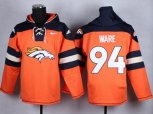 Denver Broncos #94 DeMarcus Ware orange jersey(pullover hooded sweatshirt)