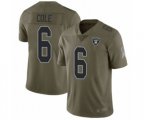 Oakland Raiders #6 A.J. Cole Limited Olive 2017 Salute to Service Football Jersey