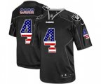 Oakland Raiders #4 Derek Carr Elite Black USA Flag Fashion Football Jersey