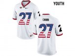 2016 US Flag Fashion-Youth Georgia Bulldogs Nick Chubb #27 College Football Limited Jerseys - White
