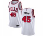 Chicago Bulls #45 Michael Jordan Swingman White Basketball Jersey - Association Edition