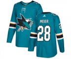 Adidas San Jose Sharks #28 Timo Meier Premier Teal Green Home NHL Jersey