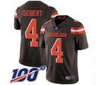 Cleveland Browns #4 Austin Seibert Brown Team Color Vapor Untouchable Limited Player 100th Season Football Jersey