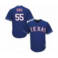 Texas Rangers #55 Kyle Bird Authentic Royal Blue Alternate 2 Cool Base Baseball Player Jersey