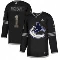 Vancouver Canucks #1 Kirk Mclean Black Authentic Classic Stitched NHL Jersey