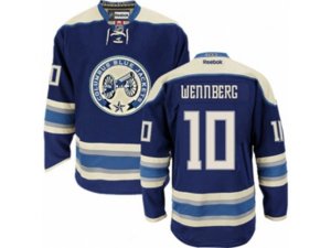 Columbus Blue Jackets #10 Alexander Wennberg Authentic Navy Blue Third NHL Jersey