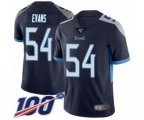 Tennessee Titans #54 Rashaan Evans Navy Blue Team Color Vapor Untouchable Limited Player 100th Season Football Jersey