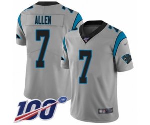 Carolina Panthers #7 Kyle Allen Silver Inverted Legend Limited 100th Season Football Jersey