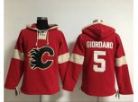 Calgary Flames #5 Mark Giordano Red Pullover NHL Hoodie