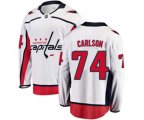 Washington Capitals #74 John Carlson Fanatics Branded White Away Breakaway NHL Jersey