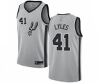 San Antonio Spurs #41 Trey Lyles Swingman Silver Basketball Jersey Statement Edition