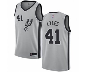San Antonio Spurs #41 Trey Lyles Swingman Silver Basketball Jersey Statement Edition