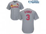St. Louis Cardinals #3 Jedd Gyorko Authentic Grey Road Cool Base MLB Jersey