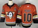 Anaheim Ducks #10 Corey Perry Orange Authentic Teal Third Jersey