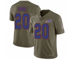 Buffalo Bills #20 Frank Gore Limited Olive 2017 Salute to Service Football Jersey