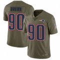 New England Patriots #90 Malcom Brown Limited Olive 2017 Salute to Service NFL Jersey